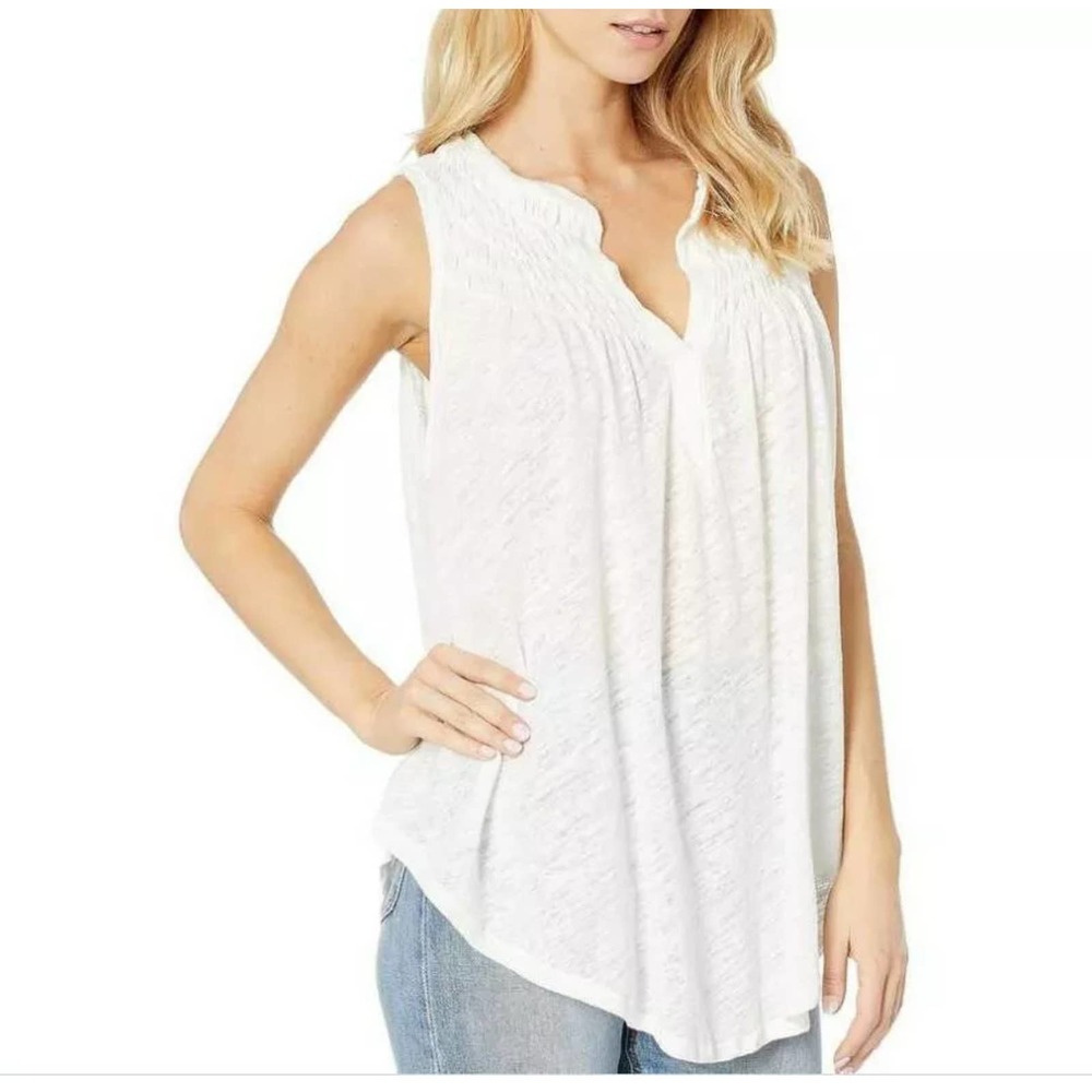 NWT Free People Womens New To Town Blouse Ivory Size XS